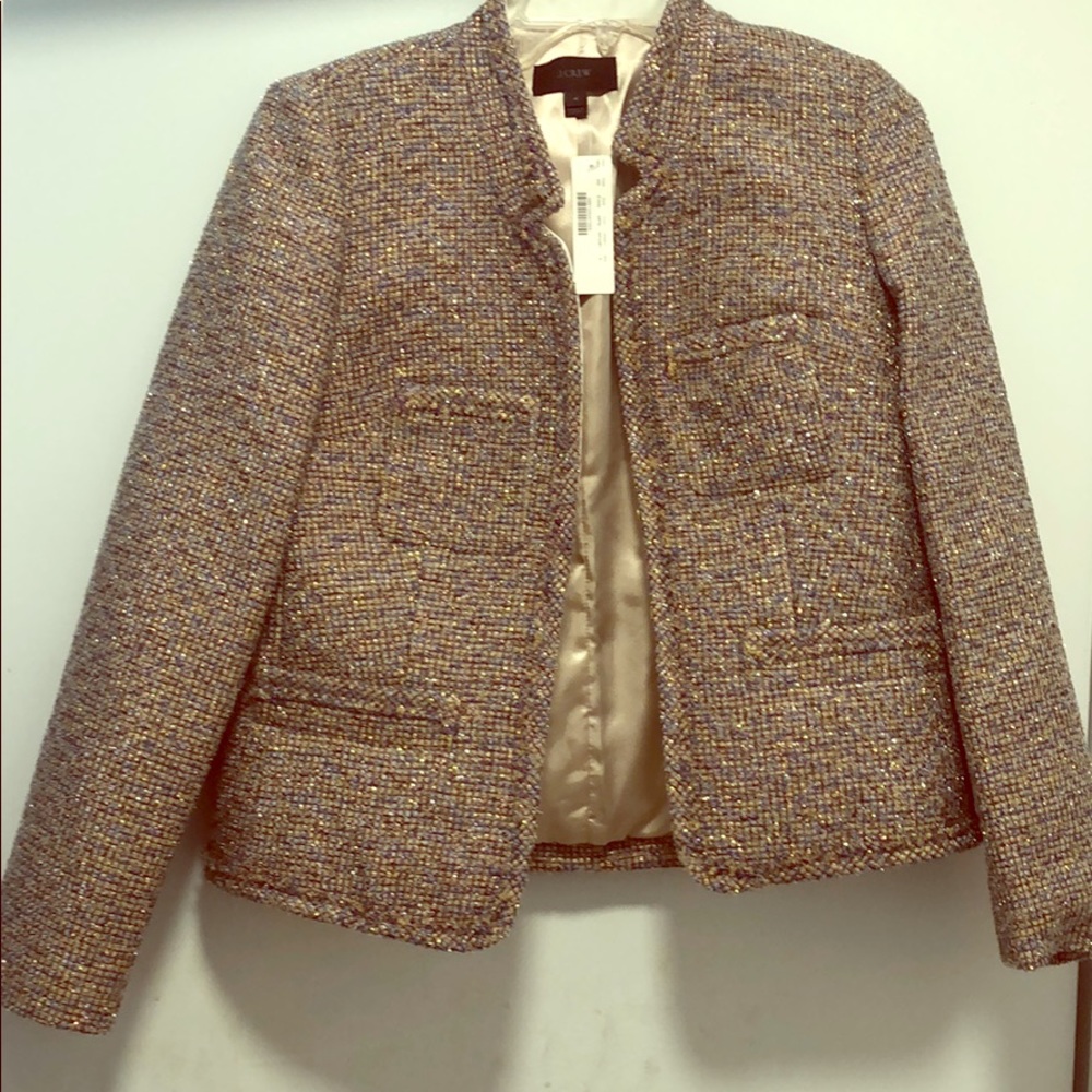 J Crew woven multicolor jacket